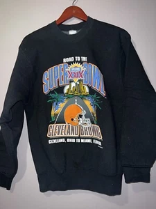 VINTAGE 1994 CLEVELAND BROWNS ROAD TO SUPERBOWL CREWNECK SWEATSHIRT medium - Picture 1 of 3