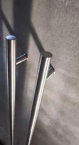 Modern Storefront Door Pull Handles Tubing Stainless Steel For Entry/Glass Door - Picture 1 of 9