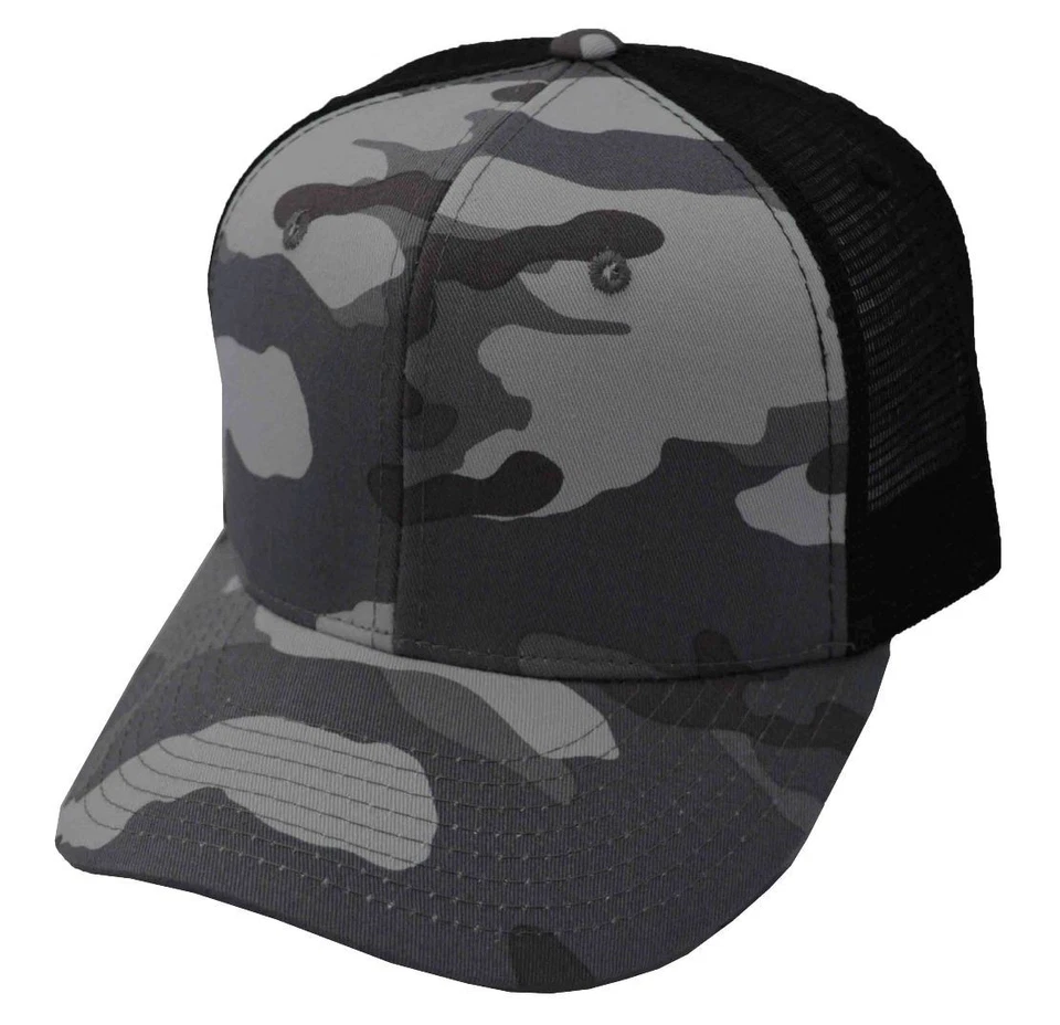 Gorra Decky Camuflada Billete Curvo Malla Trasera Camionero Snapback Urbana Negra Camuflada (UUB) Foto 1 de 1
