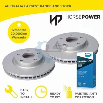 Front Bendix Brake Pads and Disc Rotors for Holden Calais VE V6 2006-2013 - Image 1 of 4