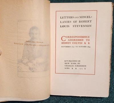 1905 Robert Louis Stevenson Correspondence Sir Sidney Colvin #27 Friends Curator - Image 1 of 4
