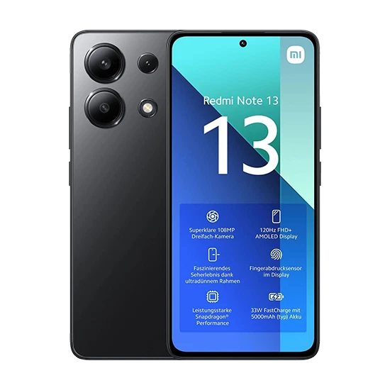 XIAOMI REDMi NOTE 13 DUAL SIM 6.67" OCTA CORE 128GB RAM 6GB 4G LTE EUROPA BLACK - Imagen 1 de 1