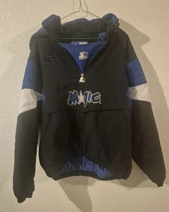 Vintage Orlando Magic NBA Starter 1/4 Zip Pullover Hooded Jacket Size Large 90s - Bild 1 von 4