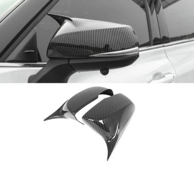 Cubierta de espejo retrovisor lateral ABS de fibra de carbono apta para Toyota Highlander 2020-2022 Foto 1 de 3