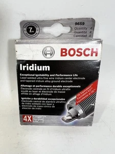 x4 Bosch 9659 Iridium Spark Plugs New In Box Fast Shipping - Picture 1 of 3