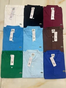 2025 Classic Lacoste Men's Polo Short Sleeve Mesh Regular Shirt S - 4XL - Picture 1 of 22