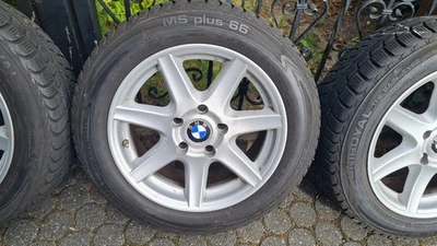 4 Stck. Alufelgen 7J x 16 H2 mlt Winterreifen 205/55 x16 R - Bild 1 von 3