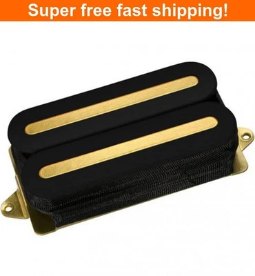 Pastilla puente espaciado universal DiMarzio D Activator-X Humbucker, negra y dorada Foto 1 de 4