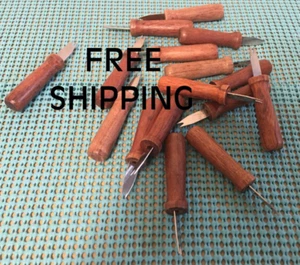 16 Short ~~~ Hors d'oeuvre Forks with Wooden Handles (Made in Taiwan) 2-3/4" L - Picture 1 of 4