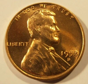 1958 D Lincoln Cent - GEM BU, from a nice roll - Picture 1 of 8