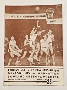 Programma NIT Tournament St Francis Louisville Dayton Manhattan 1954 senza punteggio - Foto 1 di 2
