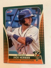 2019 Choice Greensboro Grasshoppers #14 Jack Herman Rookie Pittsburgh Pirates