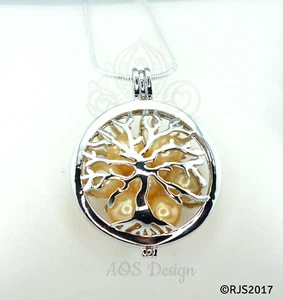 Collana Ciondolo Gabbia Perle Albero della Vita Famiglia - Regalo Gioielli Mamma per Lei - Foto 1 di 29