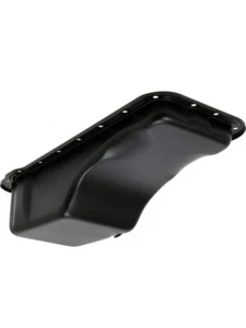 Trans-Dapt Engine Oil Pan Front Sump 4 qt Stock Depth Steel Black Powder (8716) - Picture 1 of 12