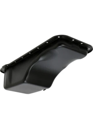Trans-Dapt Engine Oil Pan Front Sump 4 qt Stock Depth Steel Black Powder (8716) - Image 1 of 4