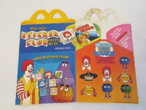 MCDONALD'S STICKER CLUB HAPPY MEAL TRADING DAYS BOX NEW UNUSED 1984 B - Picture 1 of 4