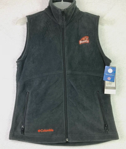 Columbia Oregon State Beavers Fleece Sweeper Vest Womens Small Black College NWT Cover