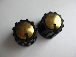 Set of 2 Vintage Teisco Hofner Vox Ibanez Guitar Knobs for Project - Picture 1 of 6