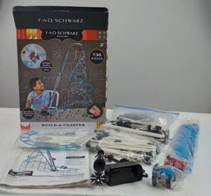 FAO Schwarz Build-A-Coaster Construction Set Great STEM Gift - 736 Piece - Picture 1 of 3
