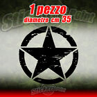 Adesivo STELLA US ARMY Jeep CJ CJ3 CJ5 stickers cm 35 star military 4X4 mod 02