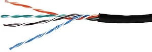 50m Negro Exterior Cat5e UTP Teléfono Ethernet CCTV Cable de alarma Impermeable - Imagen 1 de 1