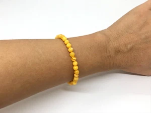 Eigelb Bernstein Armband Geschenk Rund Perlen Gelb Baltischer Bernstein Unisex 3,7g 18910 - Bild 1 von 16