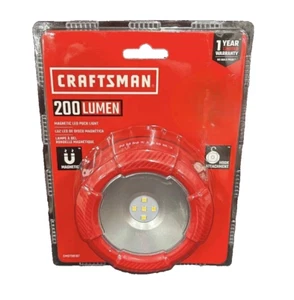 Craftsman Red Battery Powered LED Magnetic Puck Light 1 pk CMST98187 NEW - Picture 1 of 7