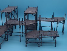 Scaffolding building Scenery - 28mm - Warhammer 40k scale, Tabletop terrain