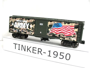 USA ARMY MILITARY BOXCAR NUOVO #342 O GAUGE funziona su 3 binari - Foto 1 di 7