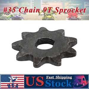 Piñón trasero cadena 9T 9 dientes #35 para motocicleta scooter dirt pit bike go kart - Imagen 1 de 8