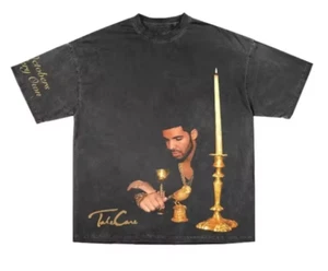 Vintage Drake Take Care T-Shirt Adult Medium Black Boxy Album Cover Rap Tee Y2K - Picture 1 of 2
