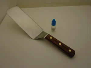 KeatingUSA Wood Handle 8X3 Hi Carbon Steel Semi Flex Blade Spatula Factory 2nd - Picture 1 of 10