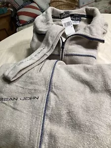 Conjunto corto vintage Sean John rizo pesado/fleece XXL cremallera completa superior y bolsillos con cremallera - Imagen 1 de 18