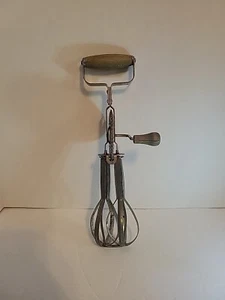 Antique Hand Held Rotary Egg Beater Patented Aug. 2nd, 1921 Wood Handle - Picture 1 of 6