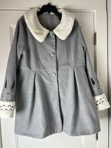 Studio Ghibli Totoro Jacket 3X Gray Peter Pan Collar Coat Anime Her Universe - Picture 1 of 13