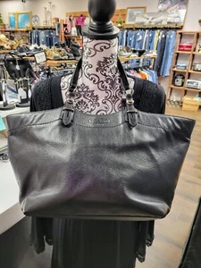 Coach Leather Carly Tote Black F16174 - Picture 1 of 13