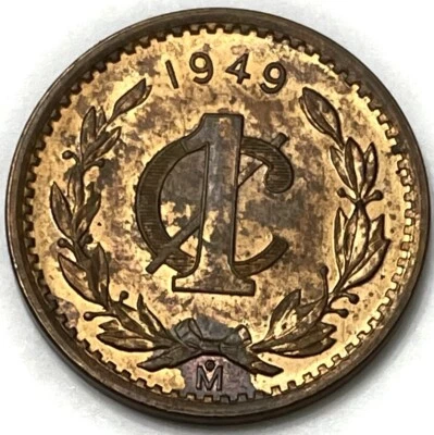 Moneda Centavo México Mo 1949 Ciudad de México Como Nueva Sin Circular+ Foto 1 de 2