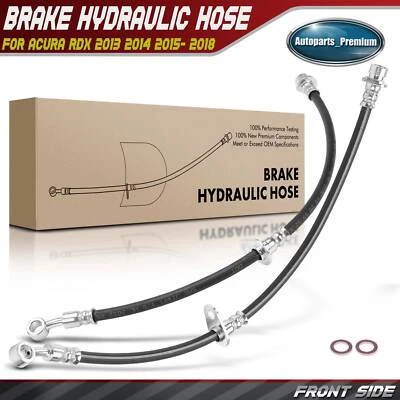 2x Front Left & Right Side Brake Hydraulic Hose Line for Acura RDX 2013-2018 - Imagem 1 de 4