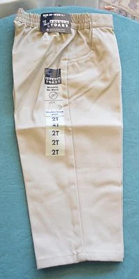 FRENCH TOAST BOY Niña Uniforme Pantalones Pantalones Caqui TALLA 2T - 3T Doble RODILLA Unisex Foto 1 de 4
