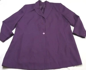 Morton Bernard Womens Blazer Jacket Size 18 Polyester Blend Purple Dark - Picture 1 of 13