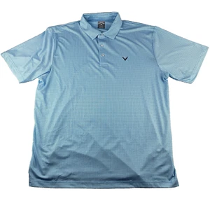 Camisa Polo Callaway Para Hombre Blanco Turquesa Opti Dri Performance Geométrica Golf - Imagen 1 de 8