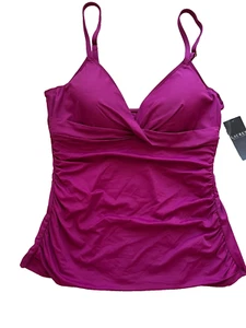 NEW NWT Lauren Ralph swim separate tankini top UNDERWIRE US 14 lined adj straps - Picture 1 of 3