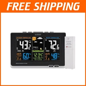 Full-Color LCD Weather Station with Indoor/Outdoor Alerts & Humidity Monitor - Picture 1 of 9