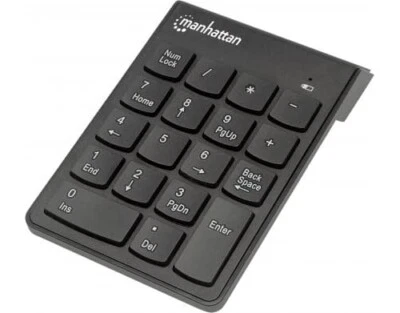 Tastierino Numerico Wireless 18 Tasti Nero Manhattan IDATA-KP-11W - Immagine 1 di 4