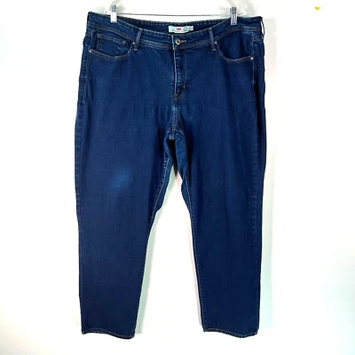 Levis 512 Womens Mid Rise Perfectly Shaping Skinny Blue Denim Jeans Size 24W - Image 1 of 4