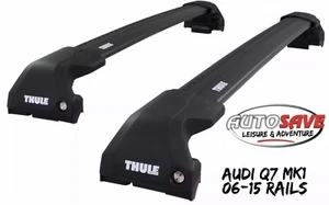 Thule WingBar Edge schwarz Aluminium Dachträger Set für Audi Q7 Mk.1 06-15 Schienen - Bild 1 von 1