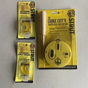 HS Strut Turkey Call Tracer Lid Slate Pot Cookie Cutt’R AND 2 Mouth Calls - Picture 1 of 2