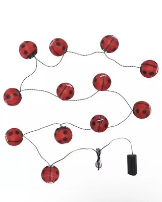 IKEA SOLVINDEN LADYBUG LED Cadena Luz con 12 Luces Funciona con Pilas Exterior  Foto 1 de 4