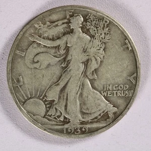 1939-D Walking Liberty Half - F/VF - Picture 1 of 2