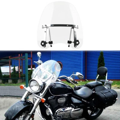 Parabrisas transparente de motocicleta 18"x16" para Suzuki Intruder Volusia VS1400GLP VL800Z Foto 1 de 4